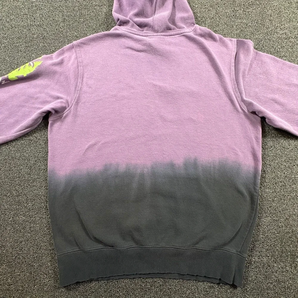 The Exorcist Movie Pullover Hoodie Men's L Purple Black Dip Dye Classic Horror